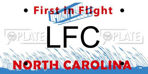 LFC North Carolina License Plate