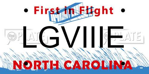 LGVIIIE North Carolina License Plate