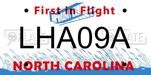 LHA09A North Carolina License Plate