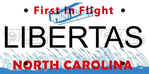 LIBERTAS North Carolina License Plate