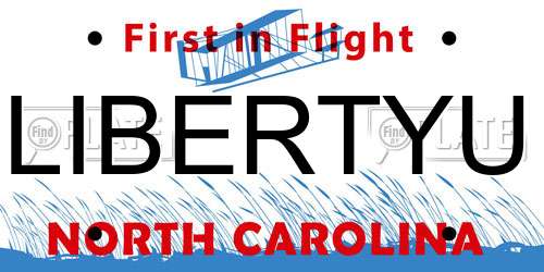 LIBERTYU North Carolina License Plate