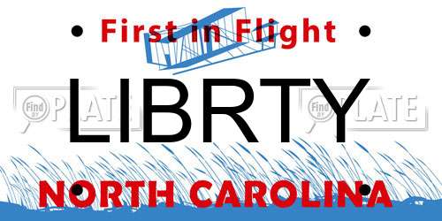 LIBRTY North Carolina License Plate