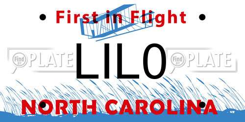 LIL0 North Carolina License Plate