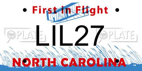 LIL27 North Carolina License Plate