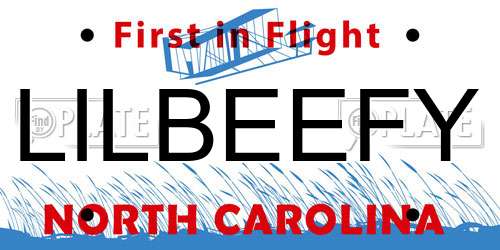 LILBEEFY North Carolina License Plate