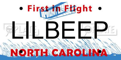LILBEEP North Carolina License Plate