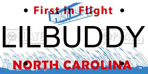 LILBUDDY North Carolina License Plate