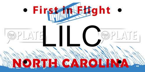 LILC North Carolina License Plate