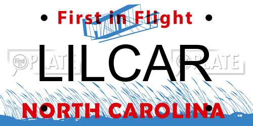 LILCAR North Carolina License Plate