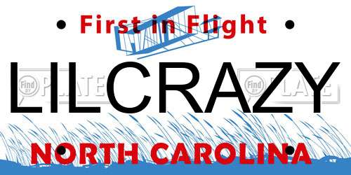 LILCRAZY North Carolina License Plate