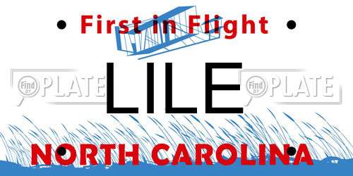 LILE North Carolina License Plate