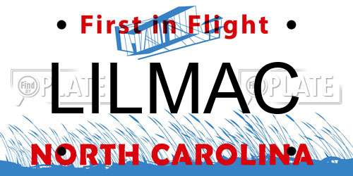 LILMAC North Carolina License Plate