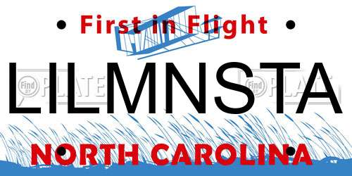 LILMNSTA North Carolina License Plate