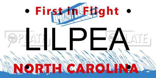 LILPEA North Carolina License Plate