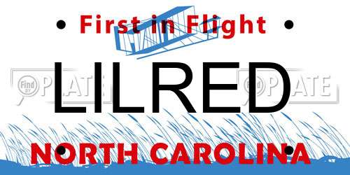 LILRED North Carolina License Plate