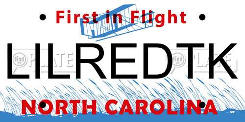 LILREDTK North Carolina License Plate