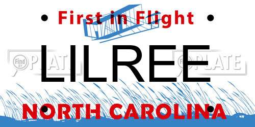 LILREE North Carolina License Plate