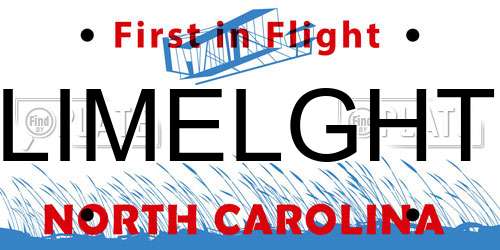 LIMELGHT North Carolina License Plate
