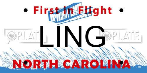LING North Carolina License Plate