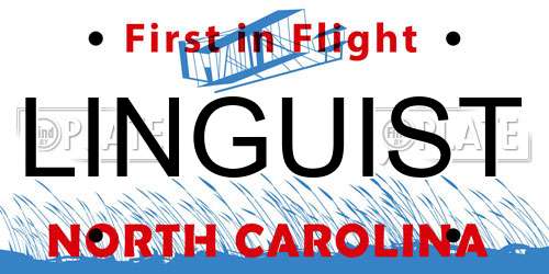 LINGUIST North Carolina License Plate