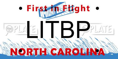 LITBP North Carolina License Plate