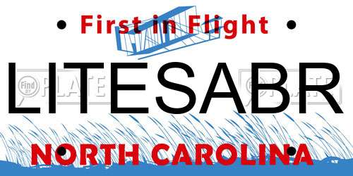LITESABR North Carolina License Plate