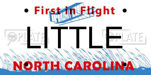 LITTLE North Carolina License Plate
