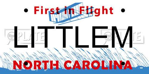 LITTLEM North Carolina License Plate