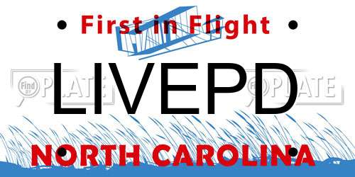 LIVEPD North Carolina License Plate