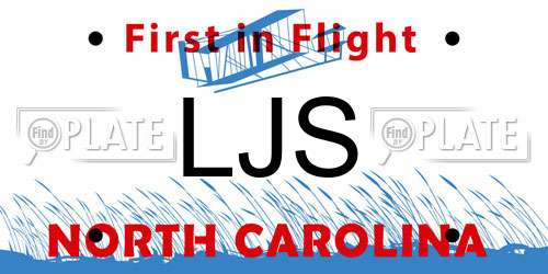 LJS North Carolina License Plate