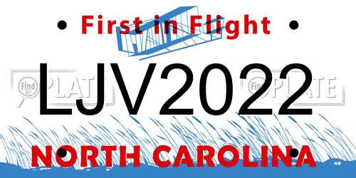 LJV2022 North Carolina License Plate