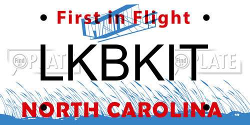 LKBKIT North Carolina License Plate
