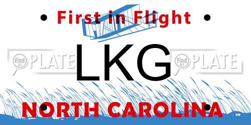 LKG North Carolina License Plate