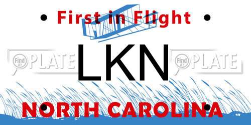 LKN North Carolina License Plate