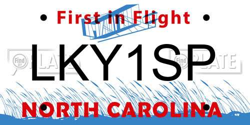 LKY1SP North Carolina License Plate