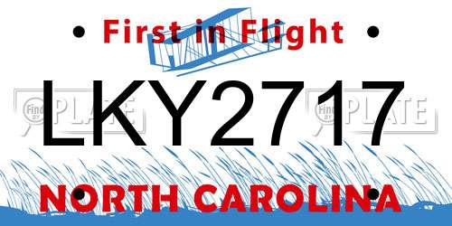 LKY2717 North Carolina License Plate