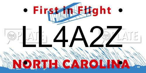 LL4A2Z North Carolina License Plate