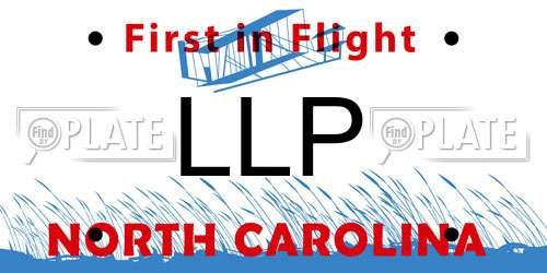 LLP North Carolina License Plate