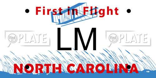 LM North Carolina License Plate