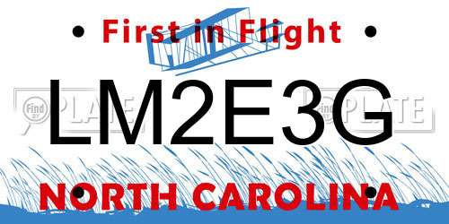 LM2E3G North Carolina License Plate