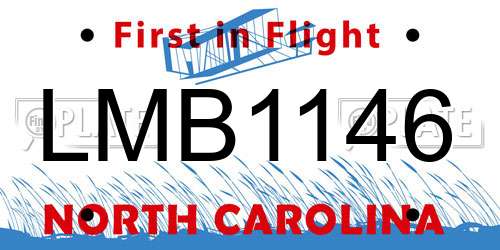 LMB1146 North Carolina License Plate