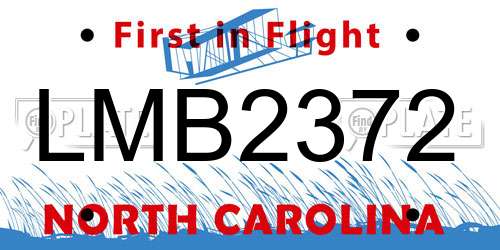 LMB2372 North Carolina License Plate