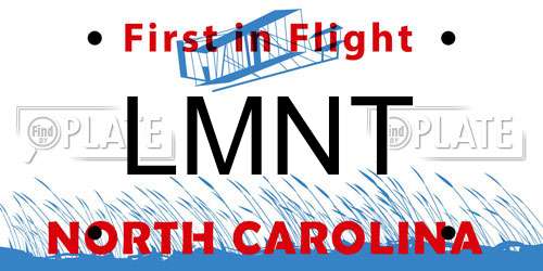 LMNT North Carolina License Plate