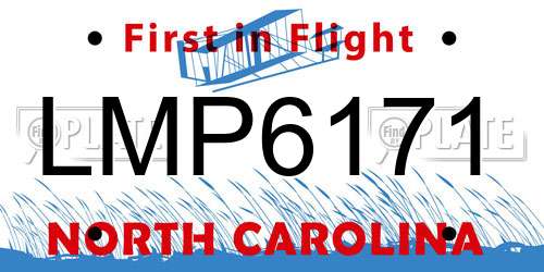 LMP6171 North Carolina License Plate