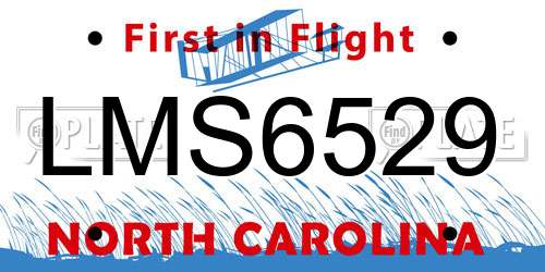 LMS6529 North Carolina License Plate