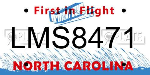 LMS8471 North Carolina License Plate