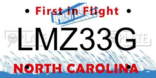 LMZ33G North Carolina License Plate