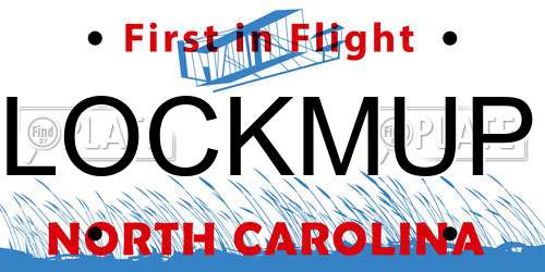 LOCKMUP North Carolina License Plate