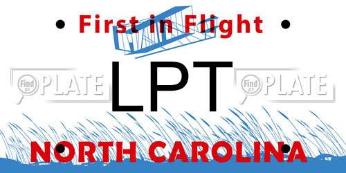 LPT North Carolina License Plate