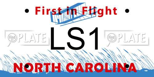 LS1 North Carolina License Plate